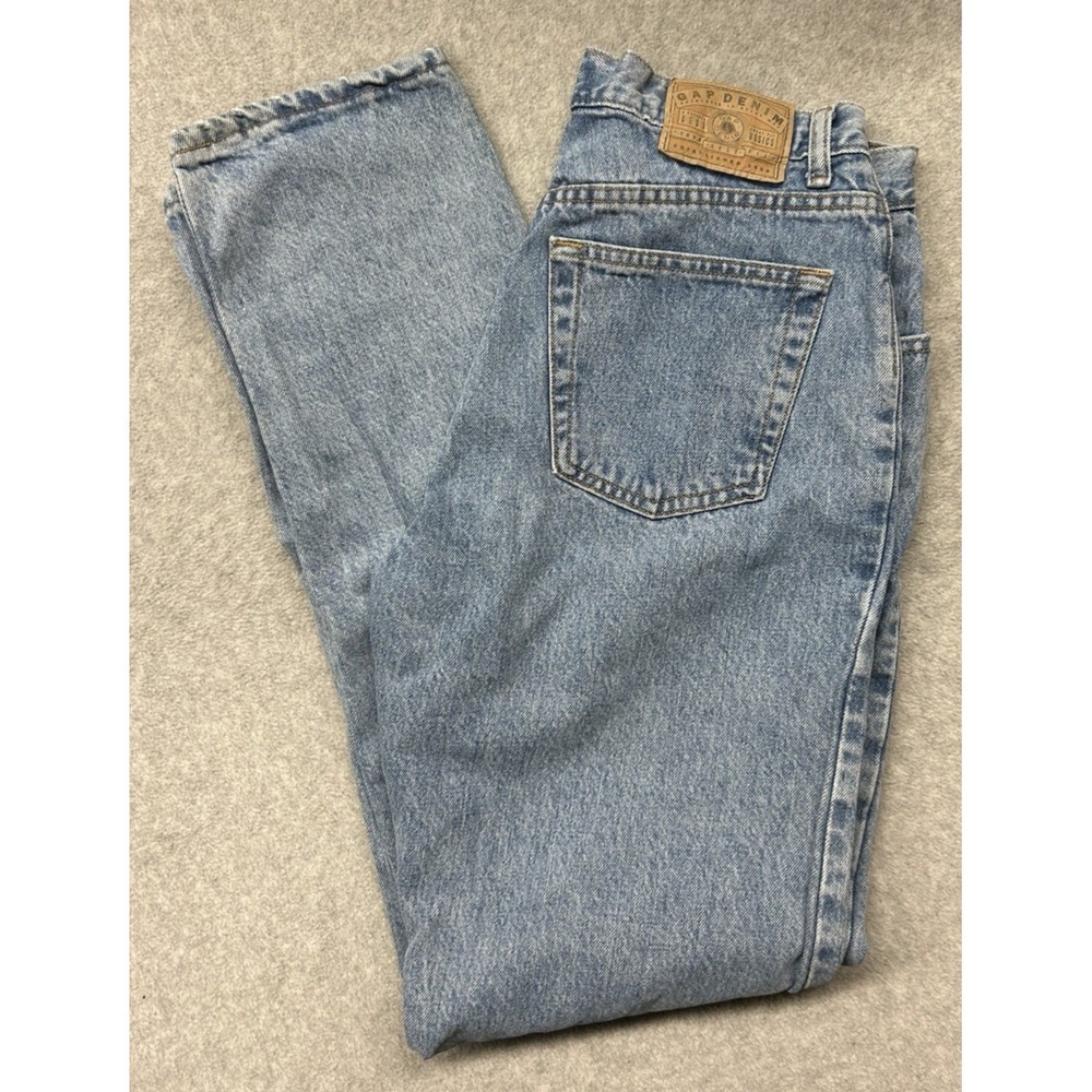 Vintage 90s GAP Denim Easy Fit Jeans Men's W34 L30 Made in USA Light Wash